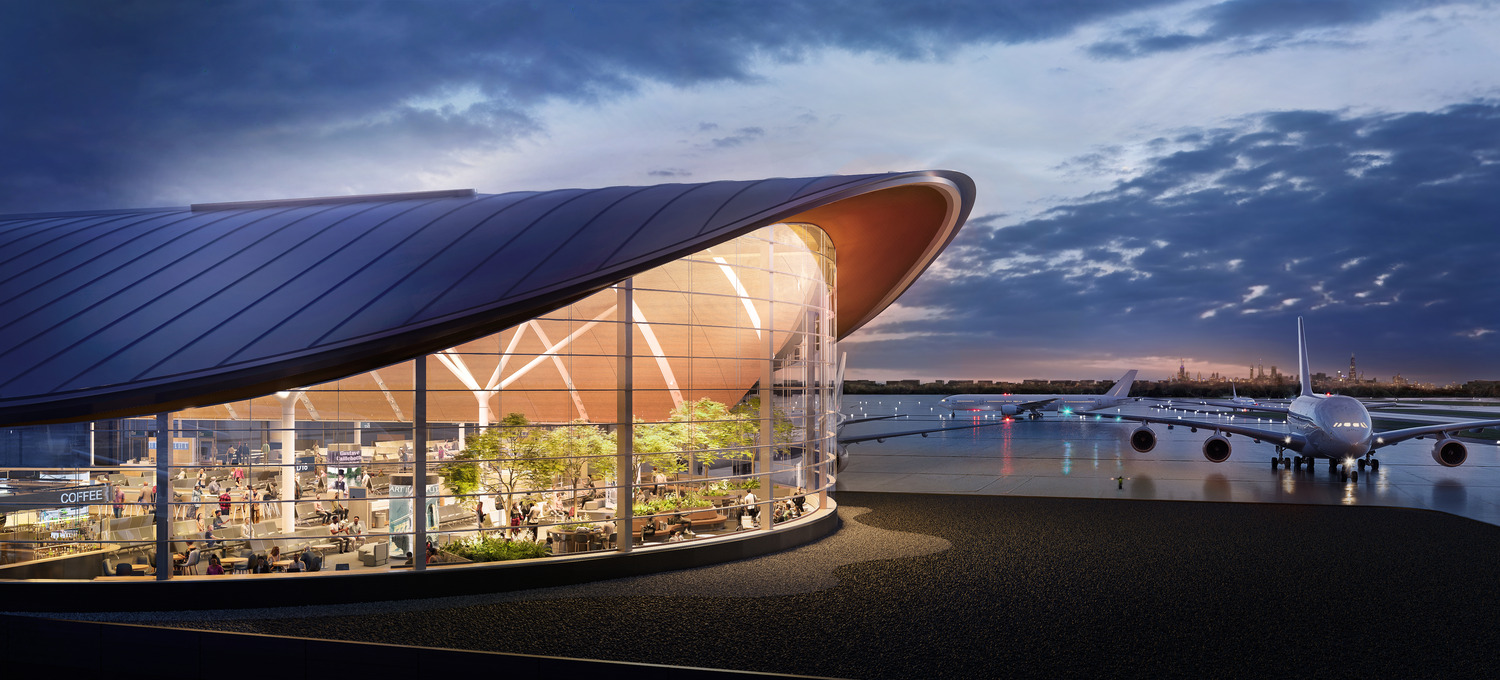 Rendering of airport terminal