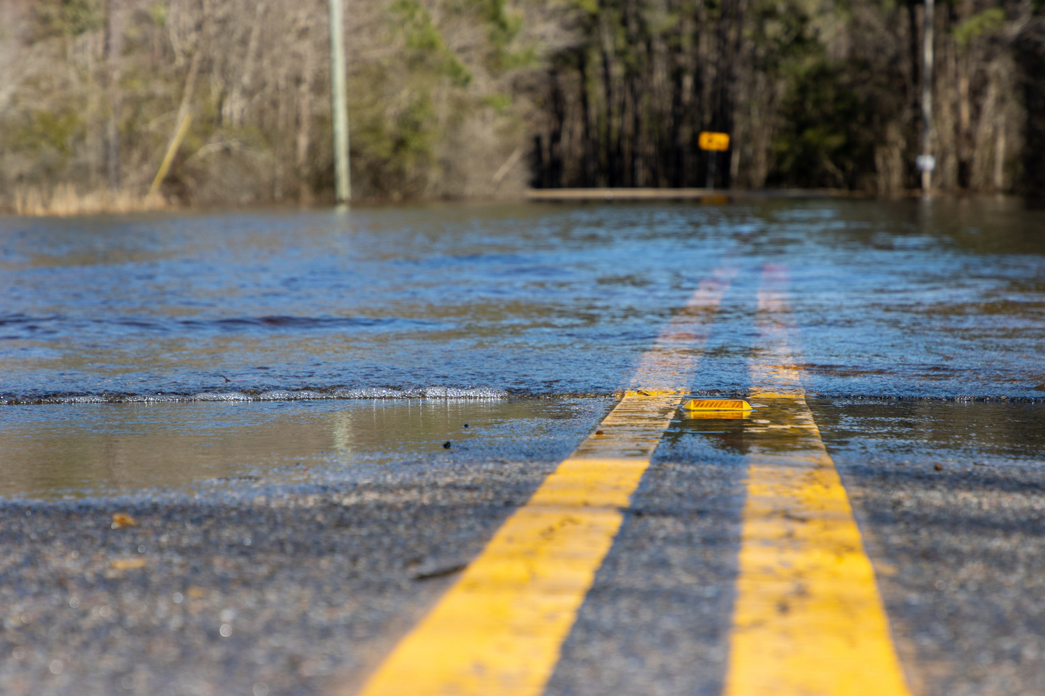water on road