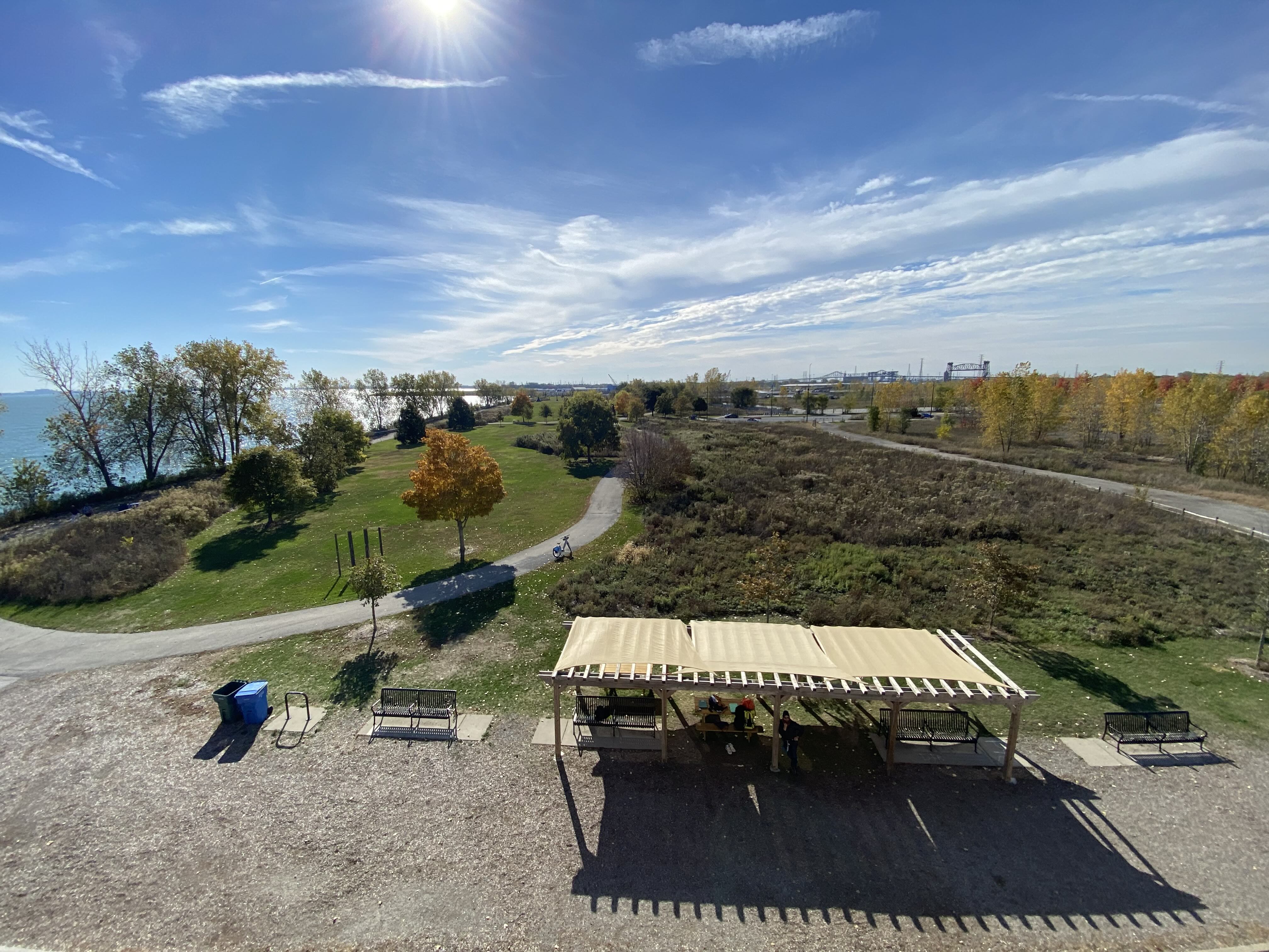 park along lake