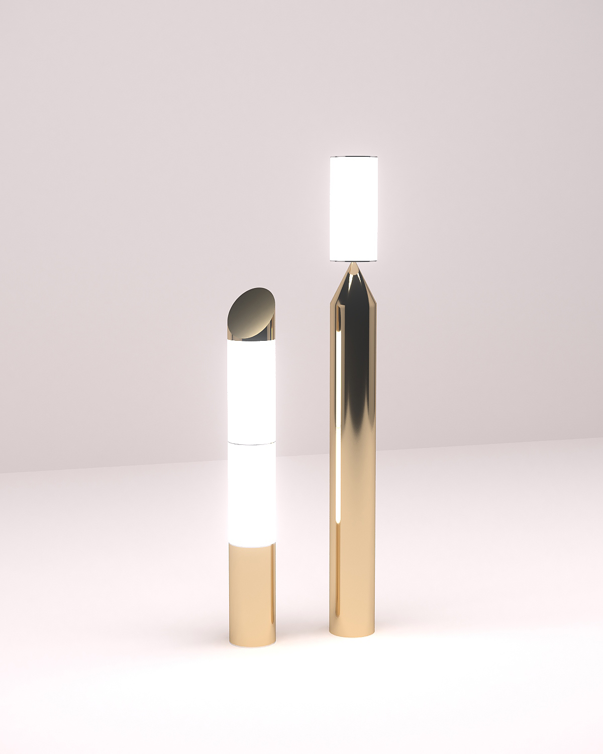 Ovature Gwen floor light, studio shot