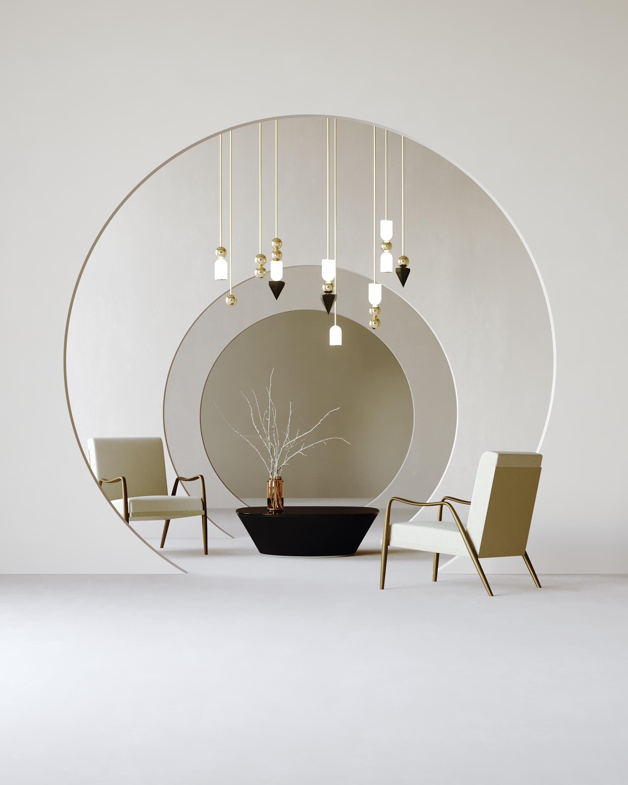 Ovature Laur large cluster installed in a room