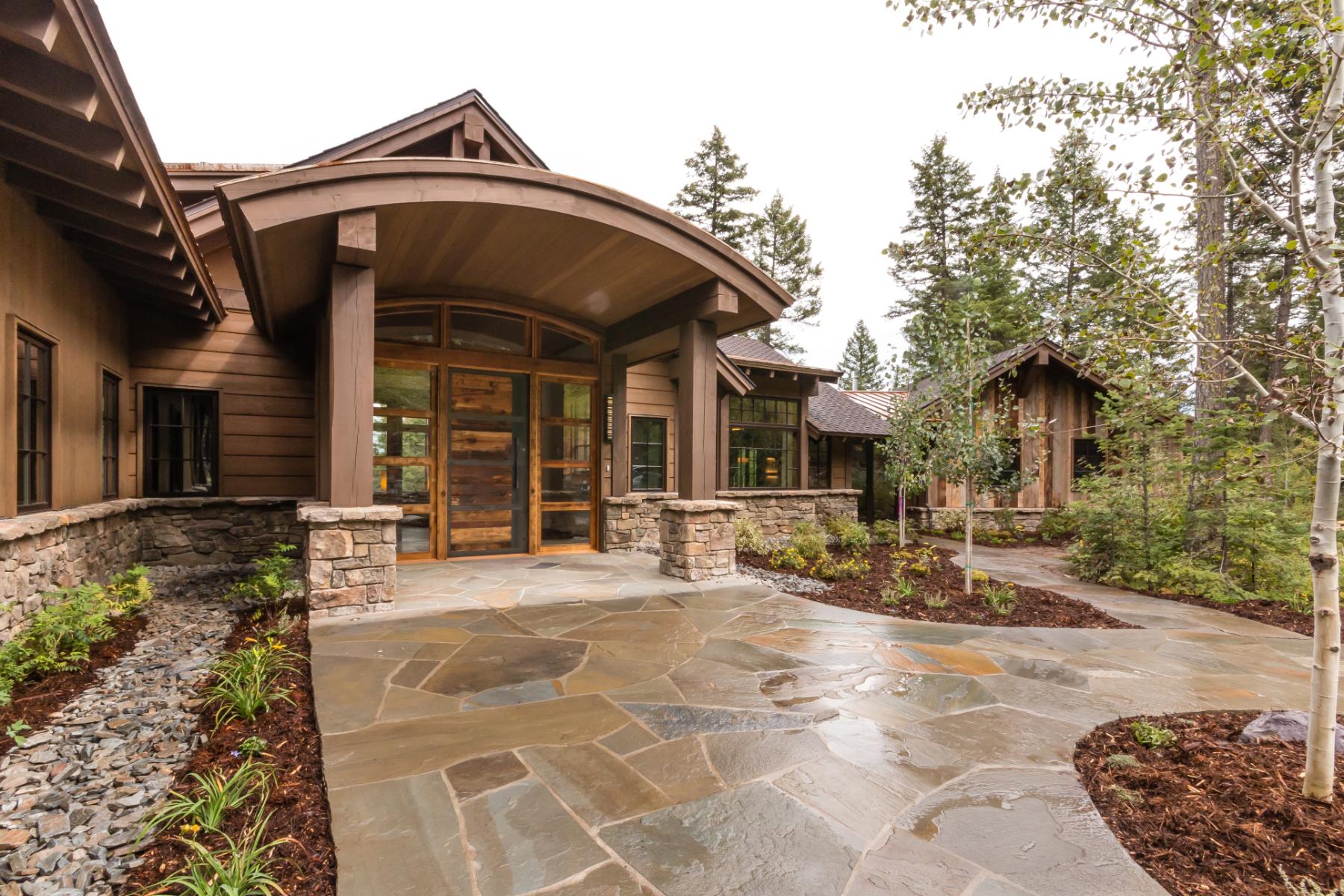 Mountain viewshed from a Landon Bradley Montana home