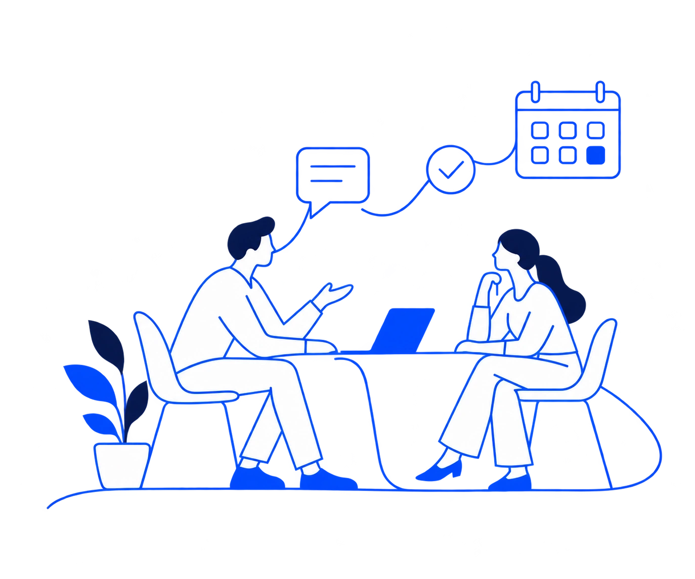 A friendly conversation about connected workflows and planning the next step.