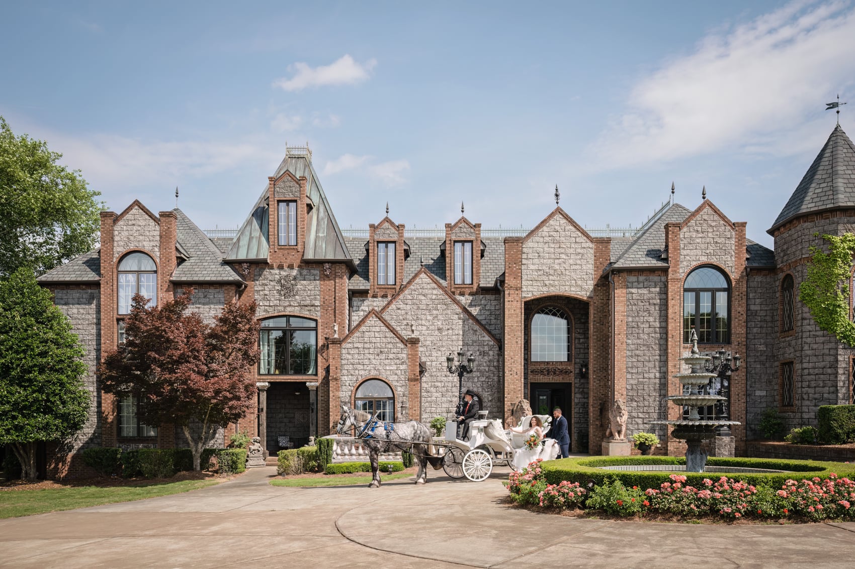 Bride in her gown in the carriage house of Satolah Creek Farm wedding venue in North Gerogia