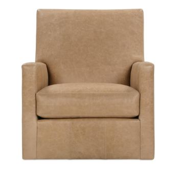 Carlyn Leather Swivel Glider