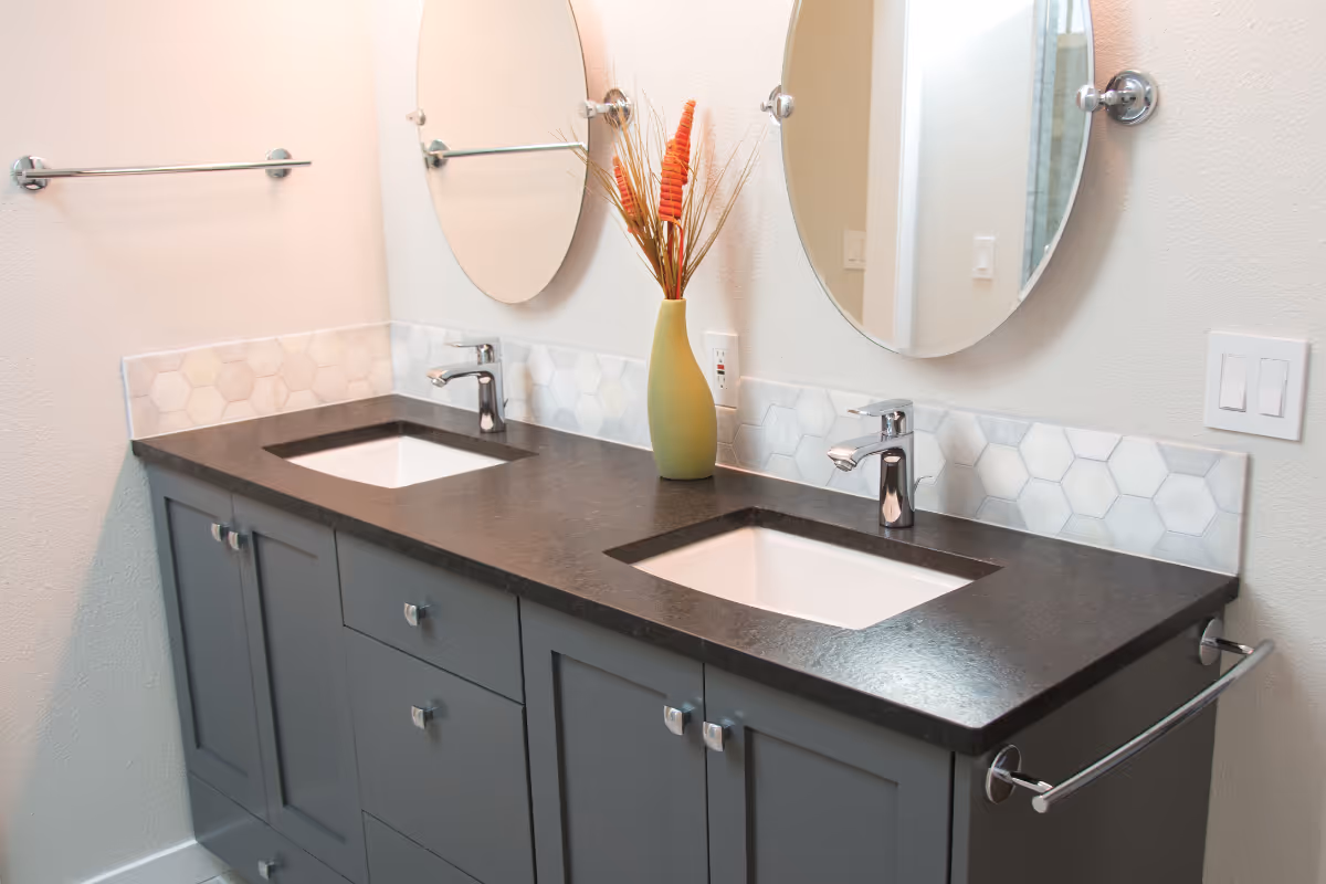bathroom sink with double vanities