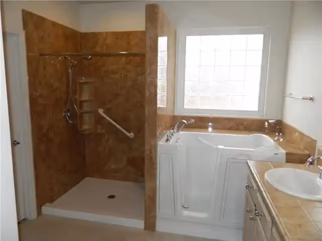 luxury bath and shower