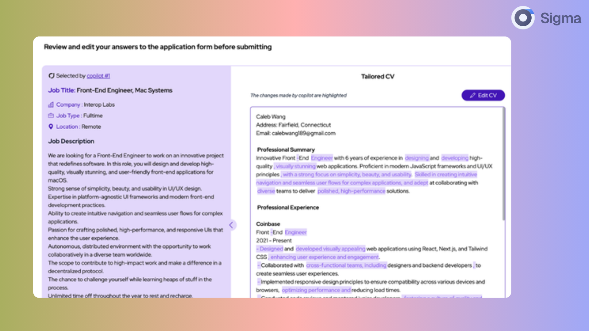 jobcopilot interface 4
