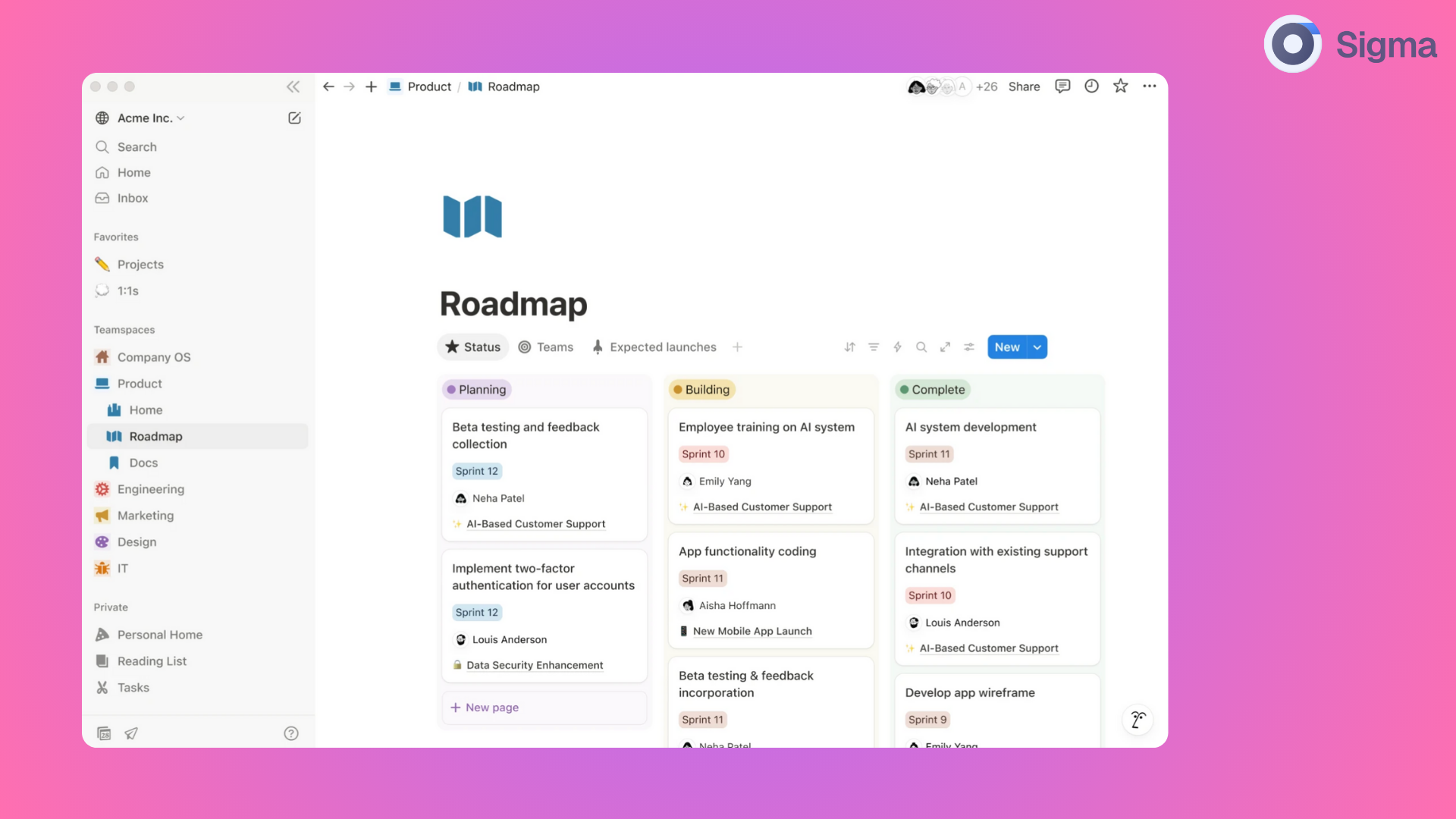 notion ai interface