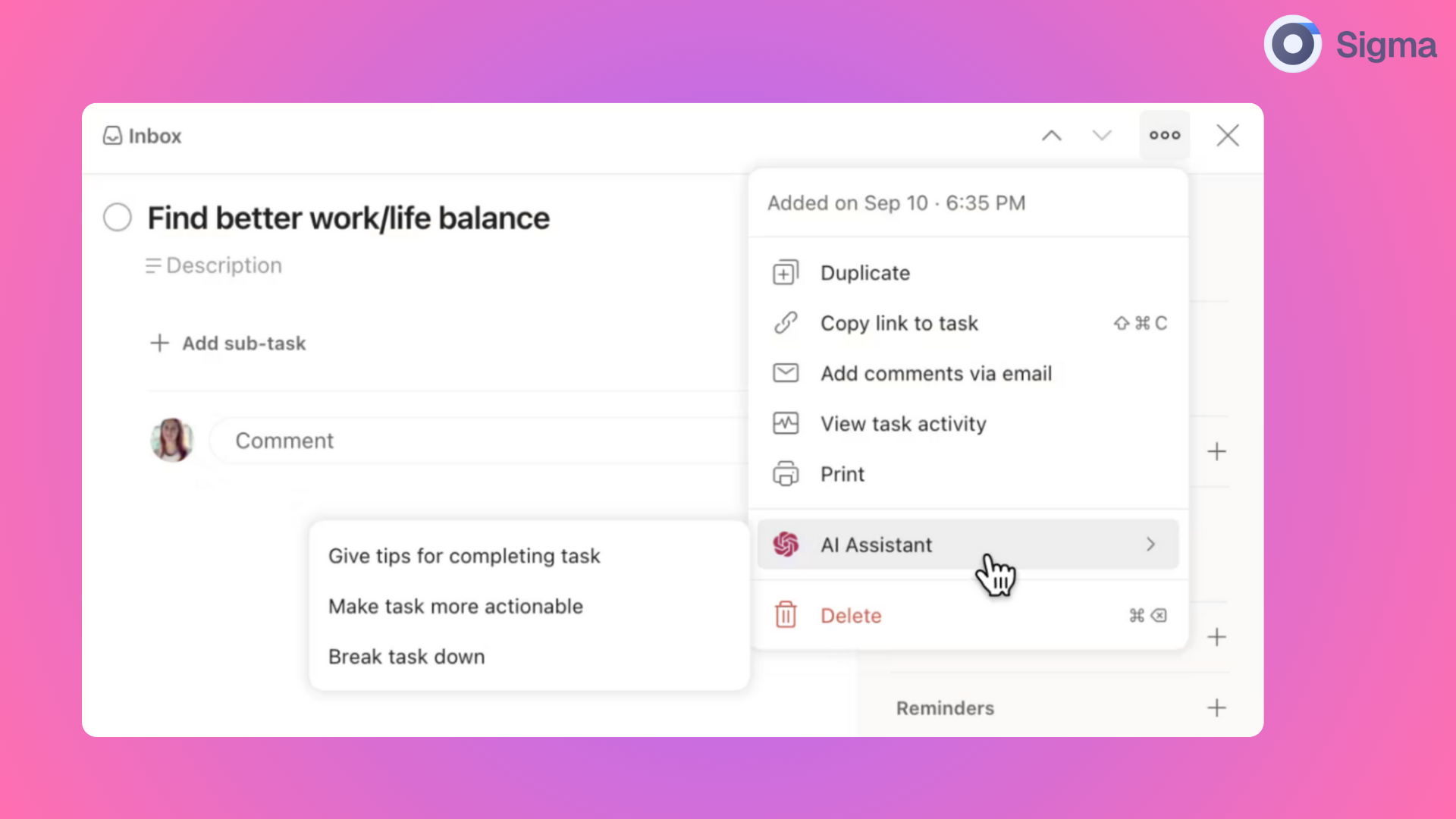 todoist interface