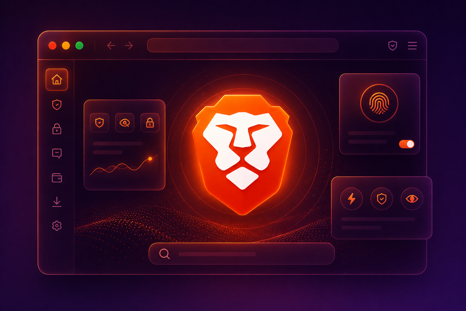 Brave Browser secure browsing interface illustration