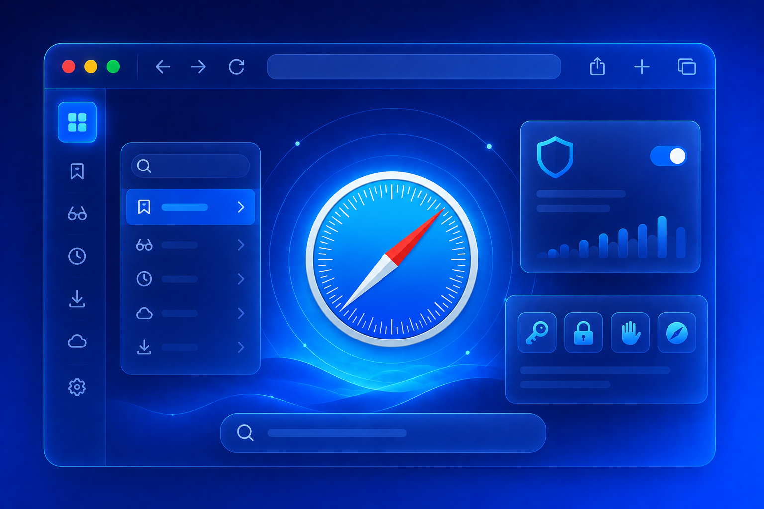 Safari Browser minimal macOS browsing interface