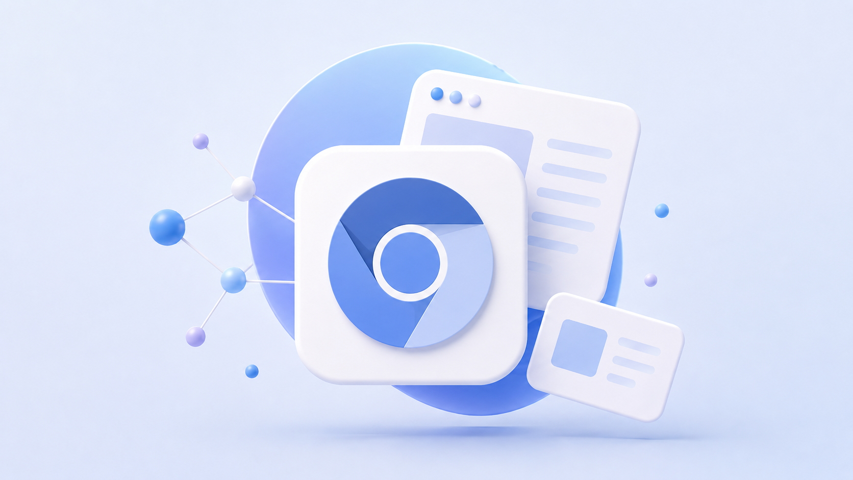 Ungoogled Chromium 3D logo illustration