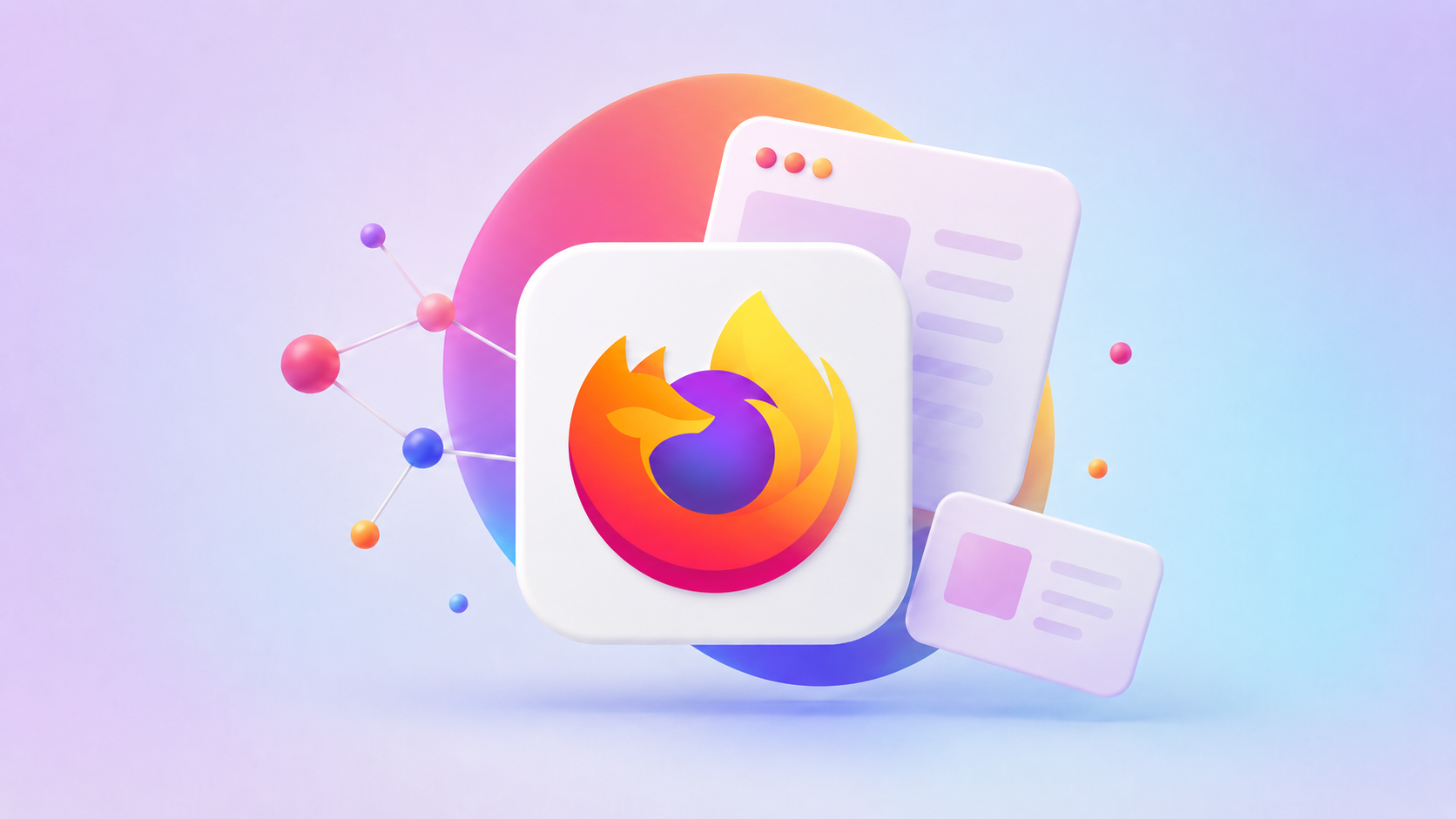 Firefox 3D logo illustration