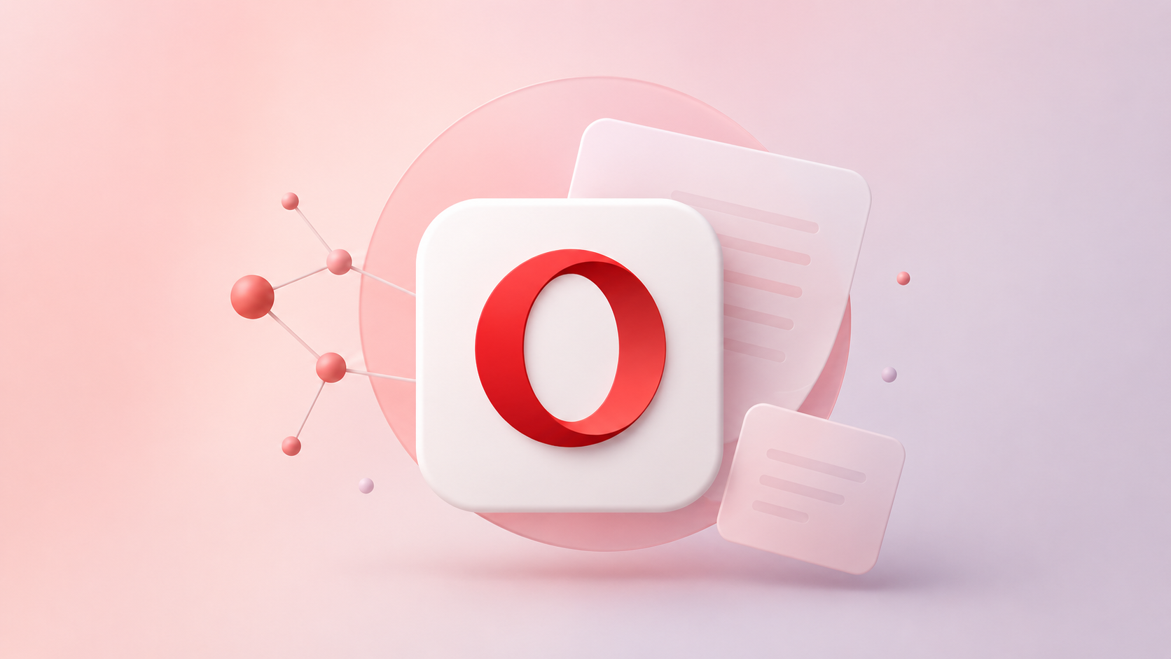 Opera Browser 3D logo illustration