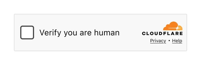 Cloudflare Turnstile verify you are human checkbox