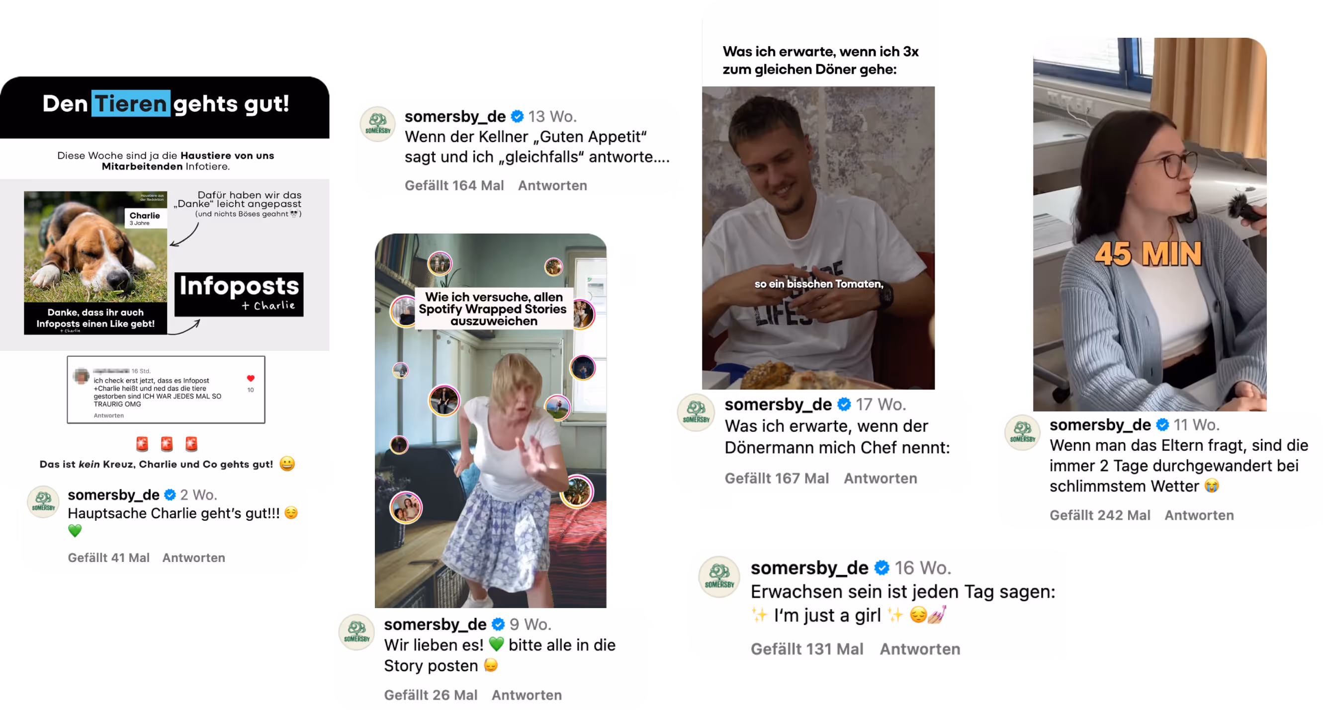 Ein Mockup von Somersby Social Media Beiträgen