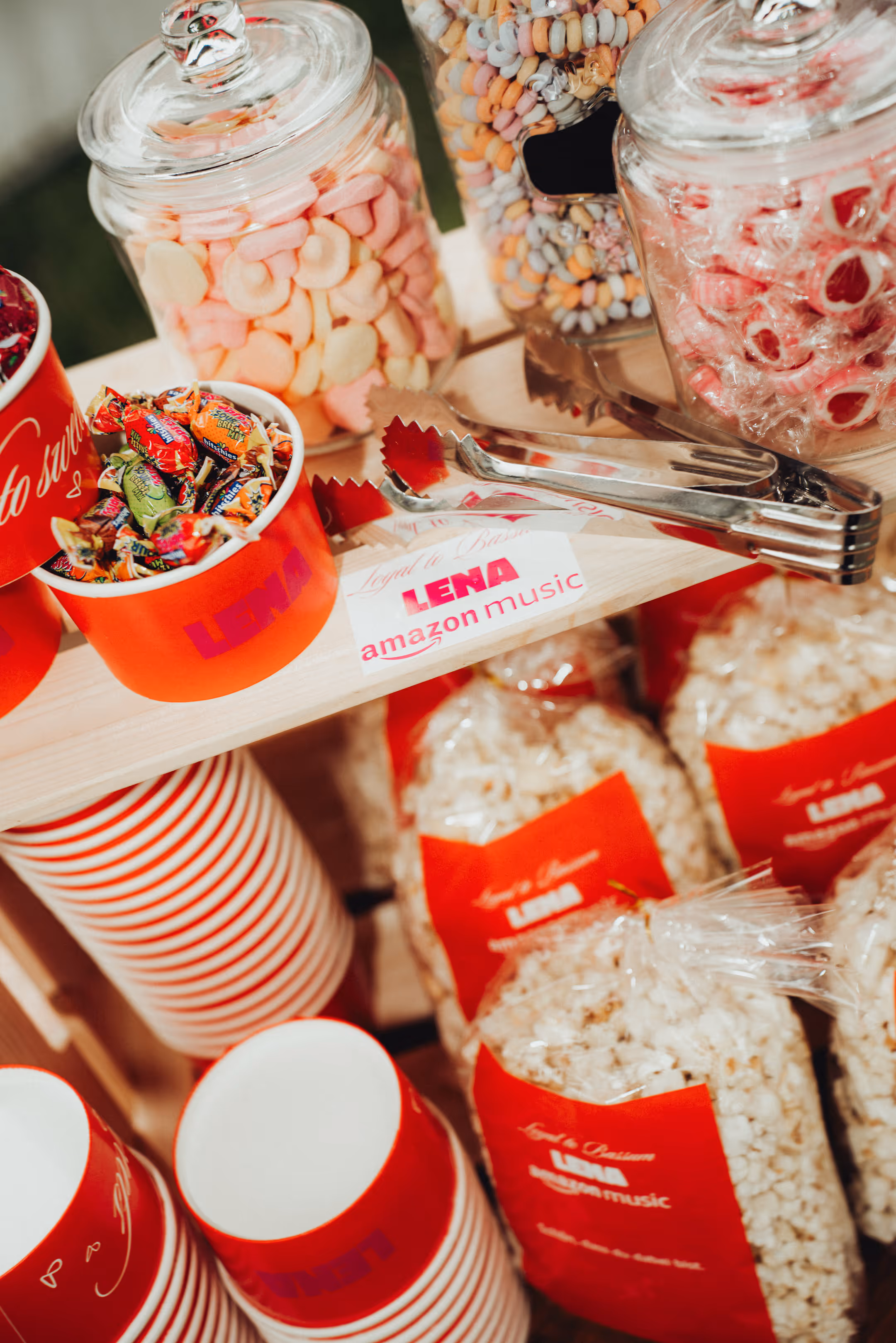 Nahaufnahme der Snackbar auf dem Amazon Music Events mit Lena