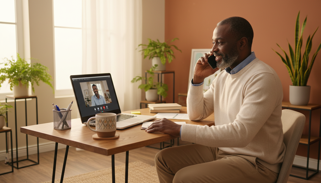 Care Navigator speaking on the phone