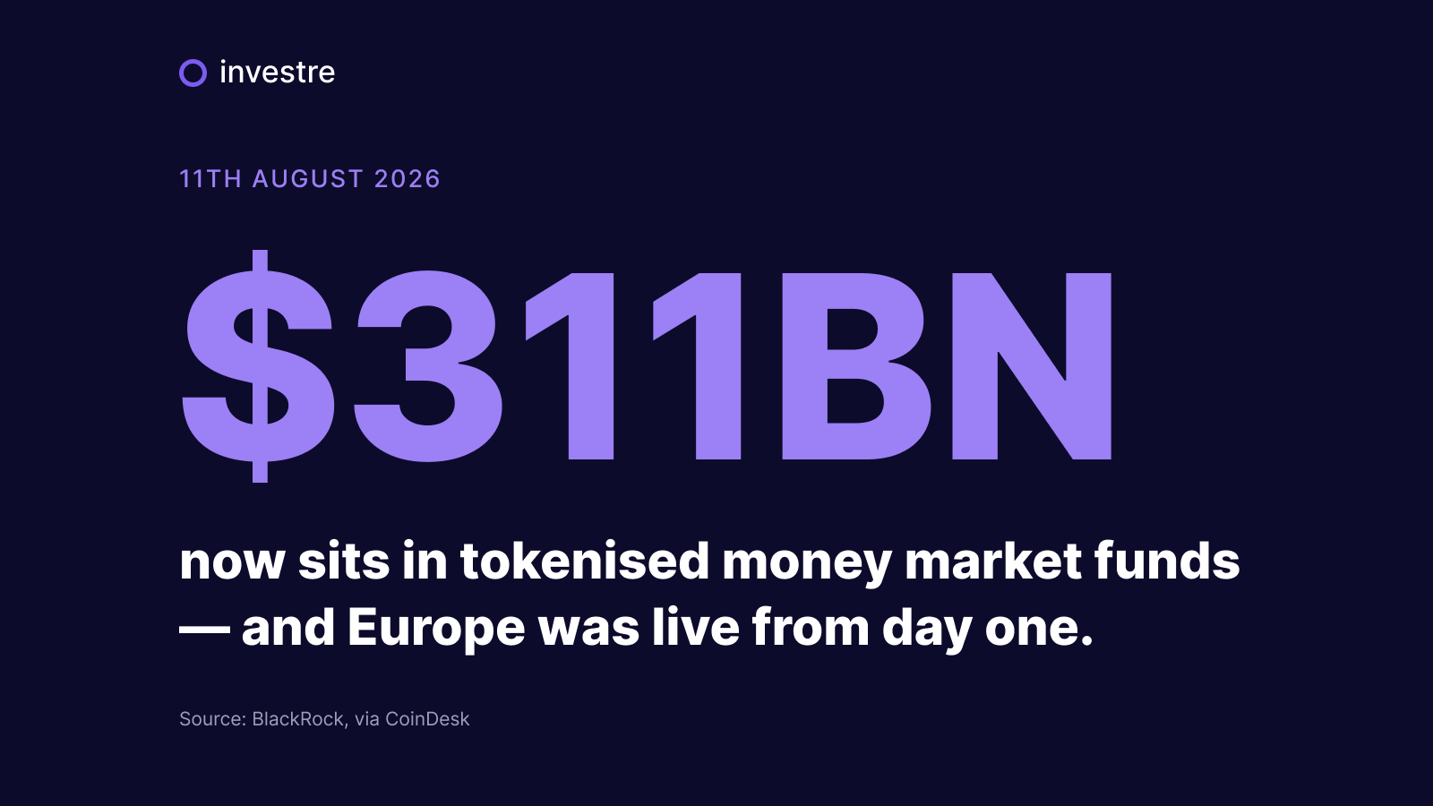 Tokenisation news, 11 August 2026