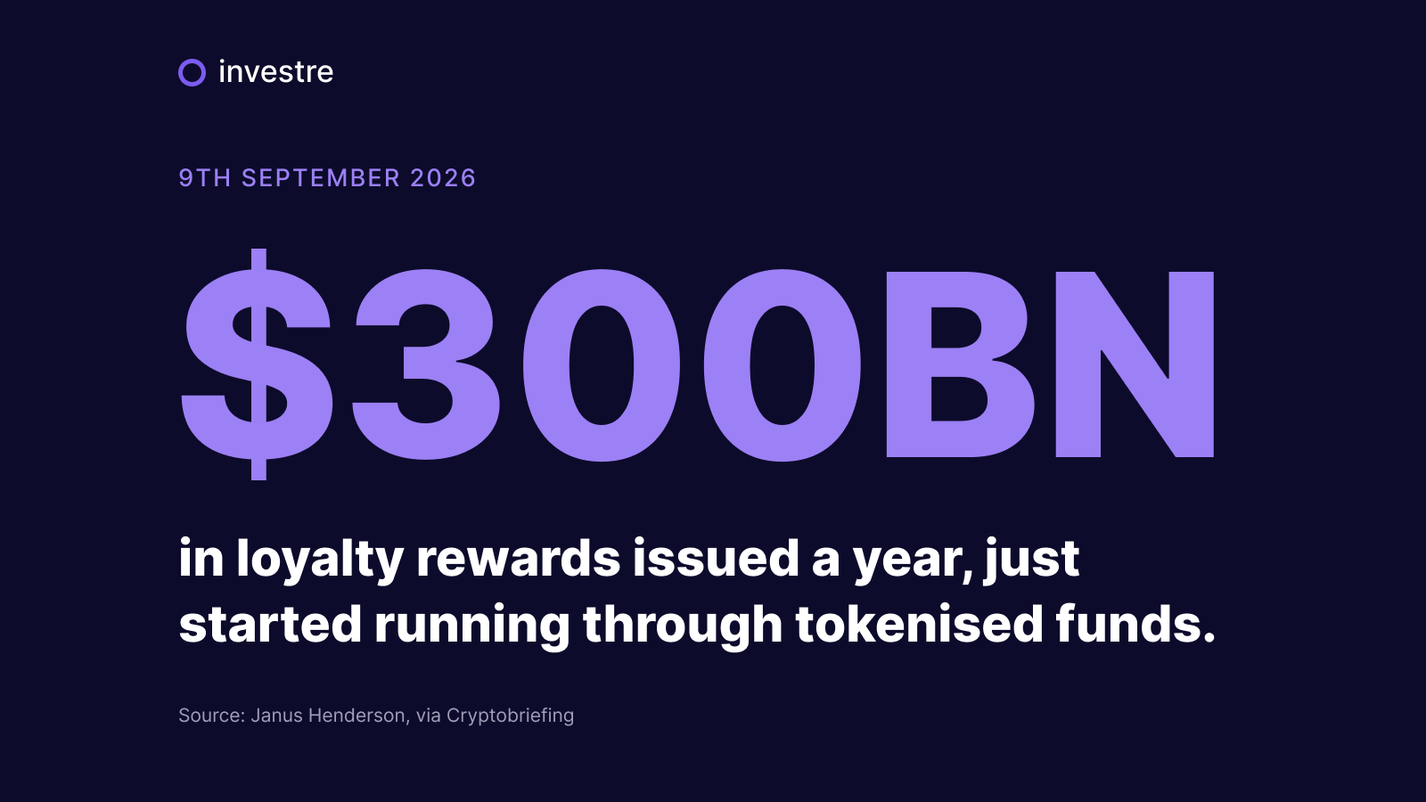 Tokenisation news, 9 September 2026