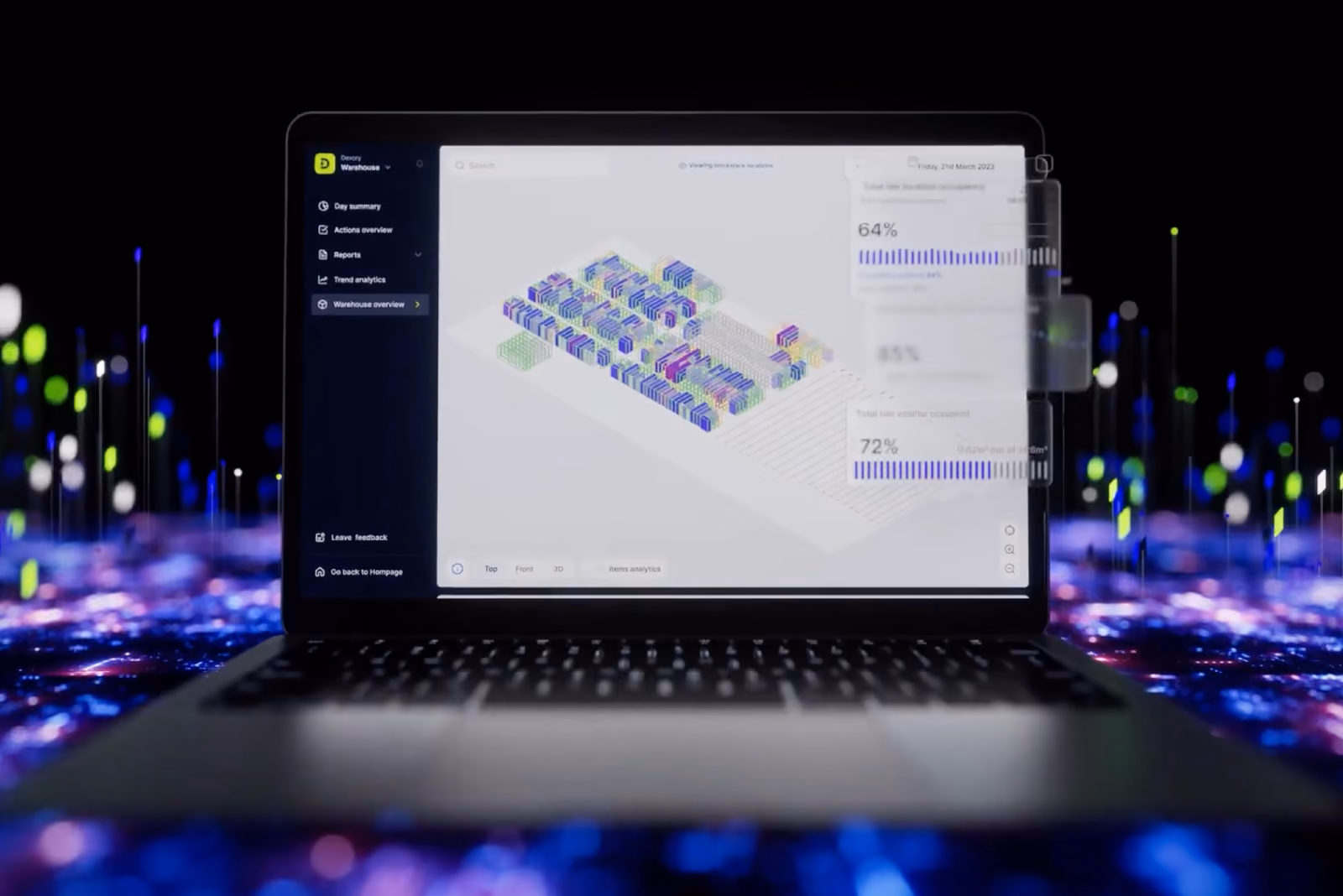 Dexory AI mockup on Laptop