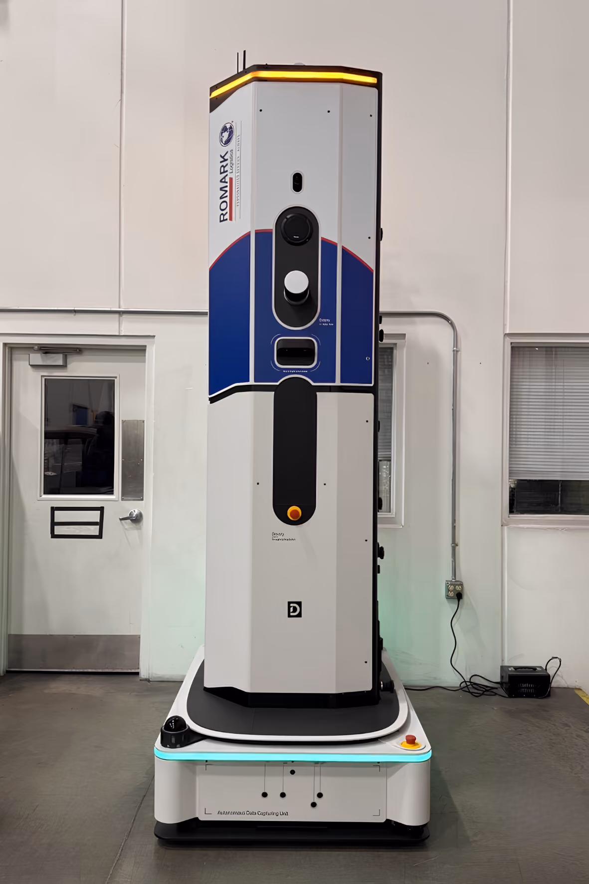 Dexory autonomous warehouse robot deployed at Romark Logistics Pennsylvania facility, eliminating shift disruption, accelerating cycle counting and delivering real-time inventory intelligence.