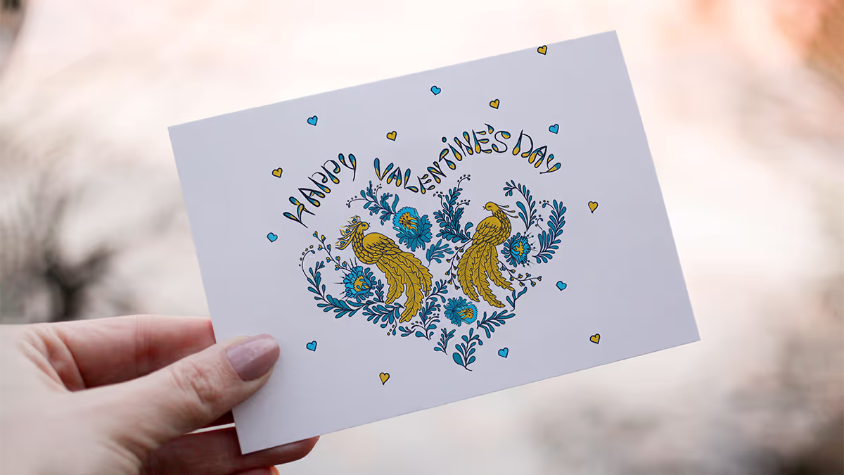 post card valentin day