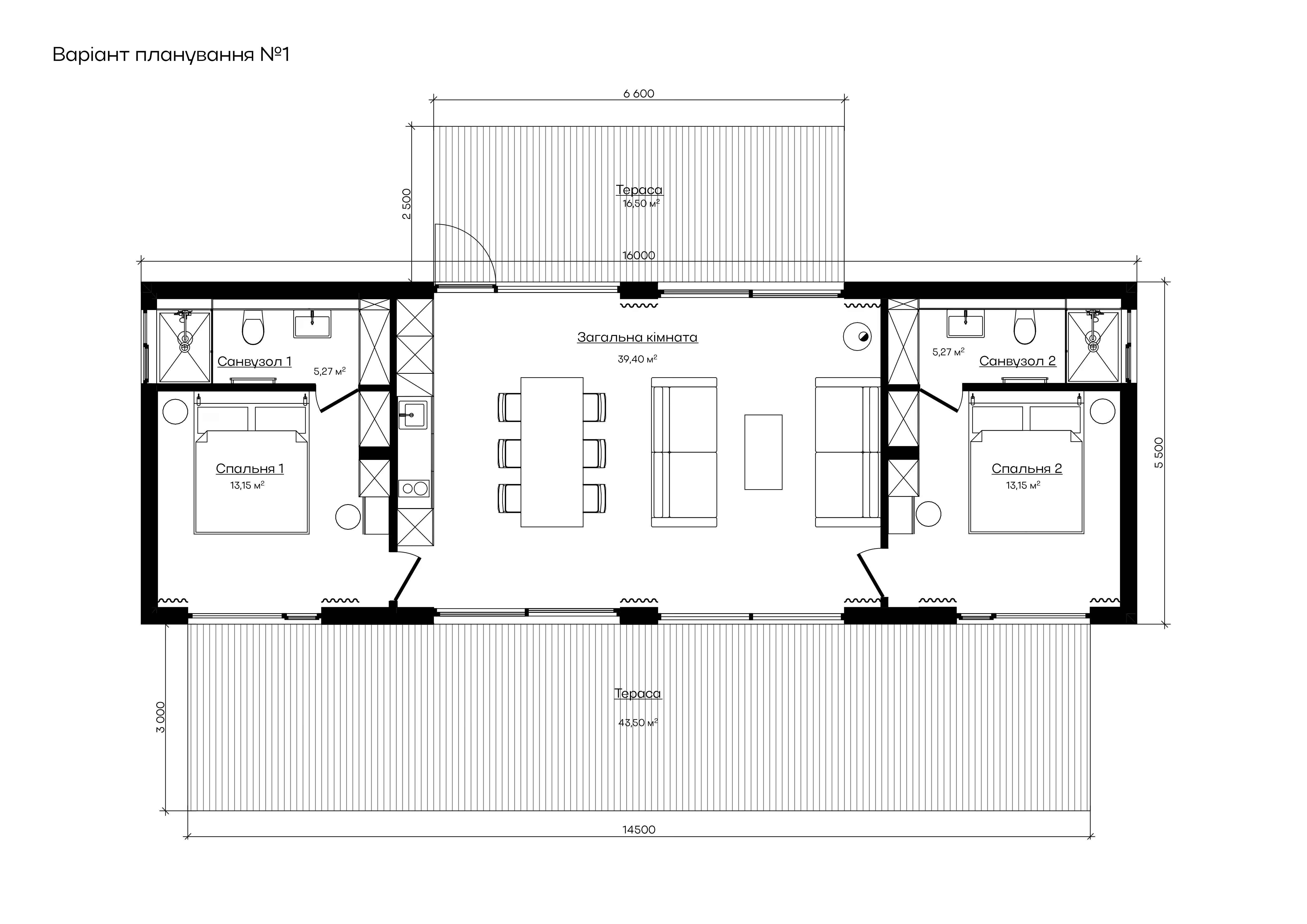 Сучасний модульний будинок з CLT 40 квадратних метрів для постійного проживання під ключ від Woodify