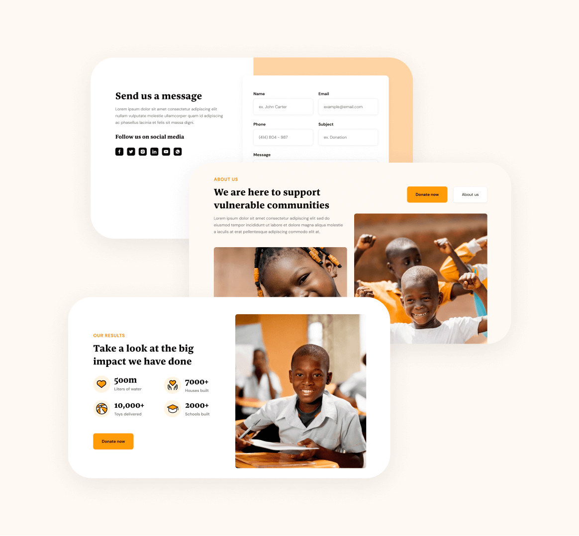 Philanthropy X - 30 Sections Included - Charity Webflow Template