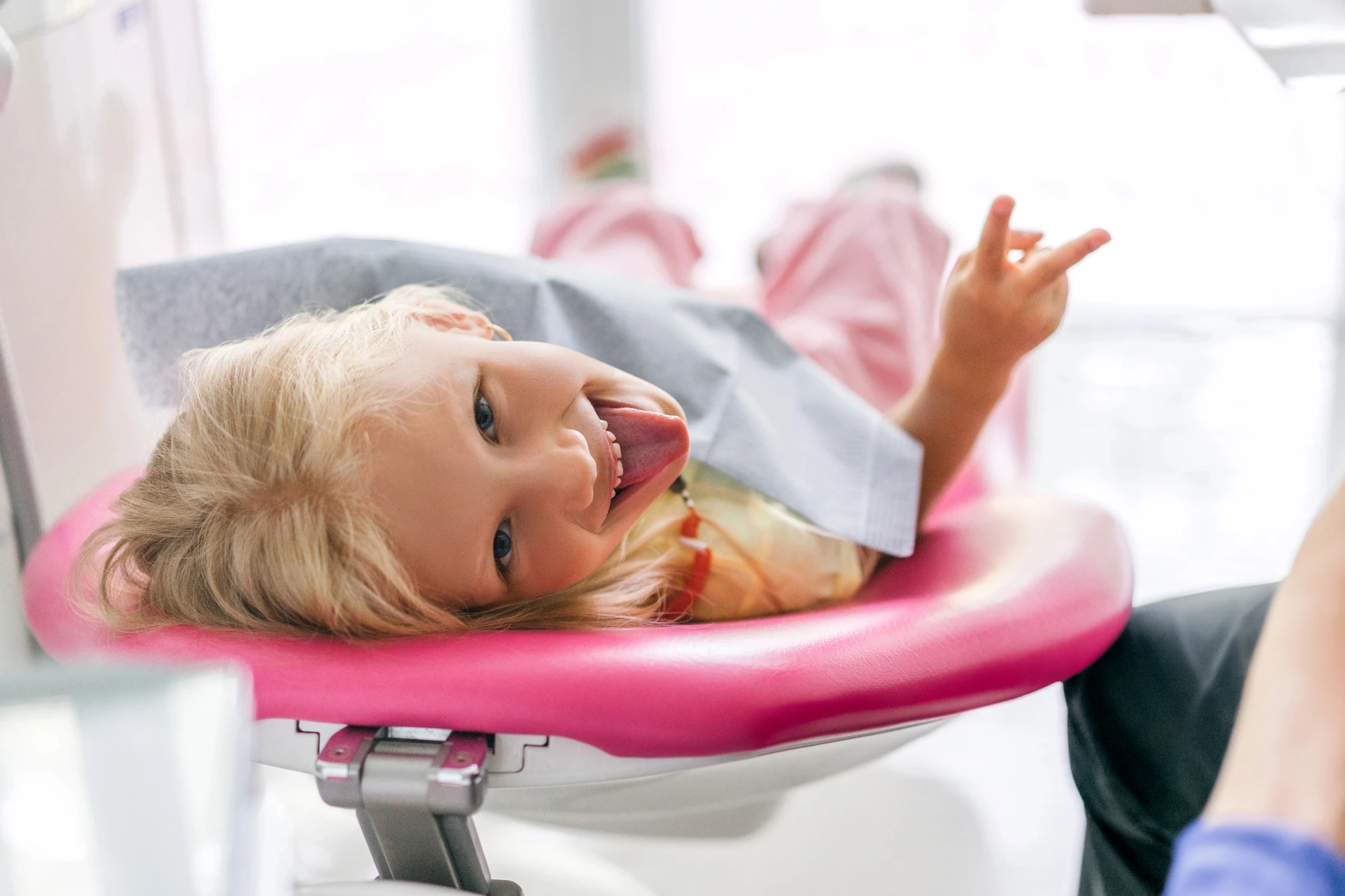 Girl at the pediatric dentist chesapeake va