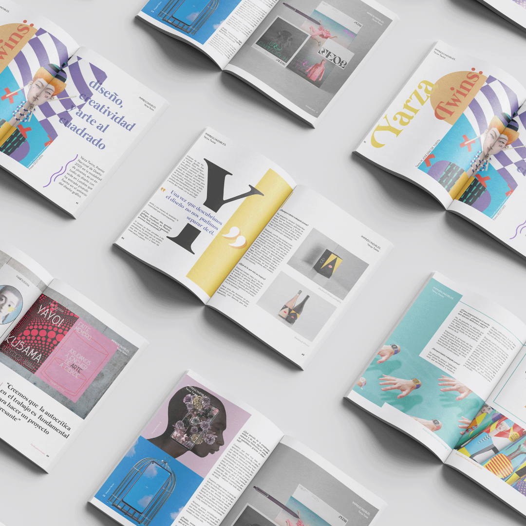 A magazine display of how it was designed the section which talks about these two artists 