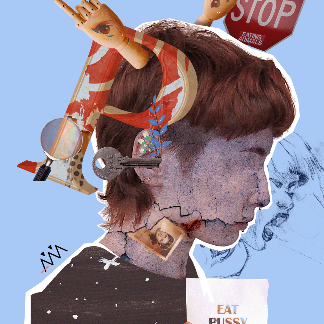 Portrait using collage