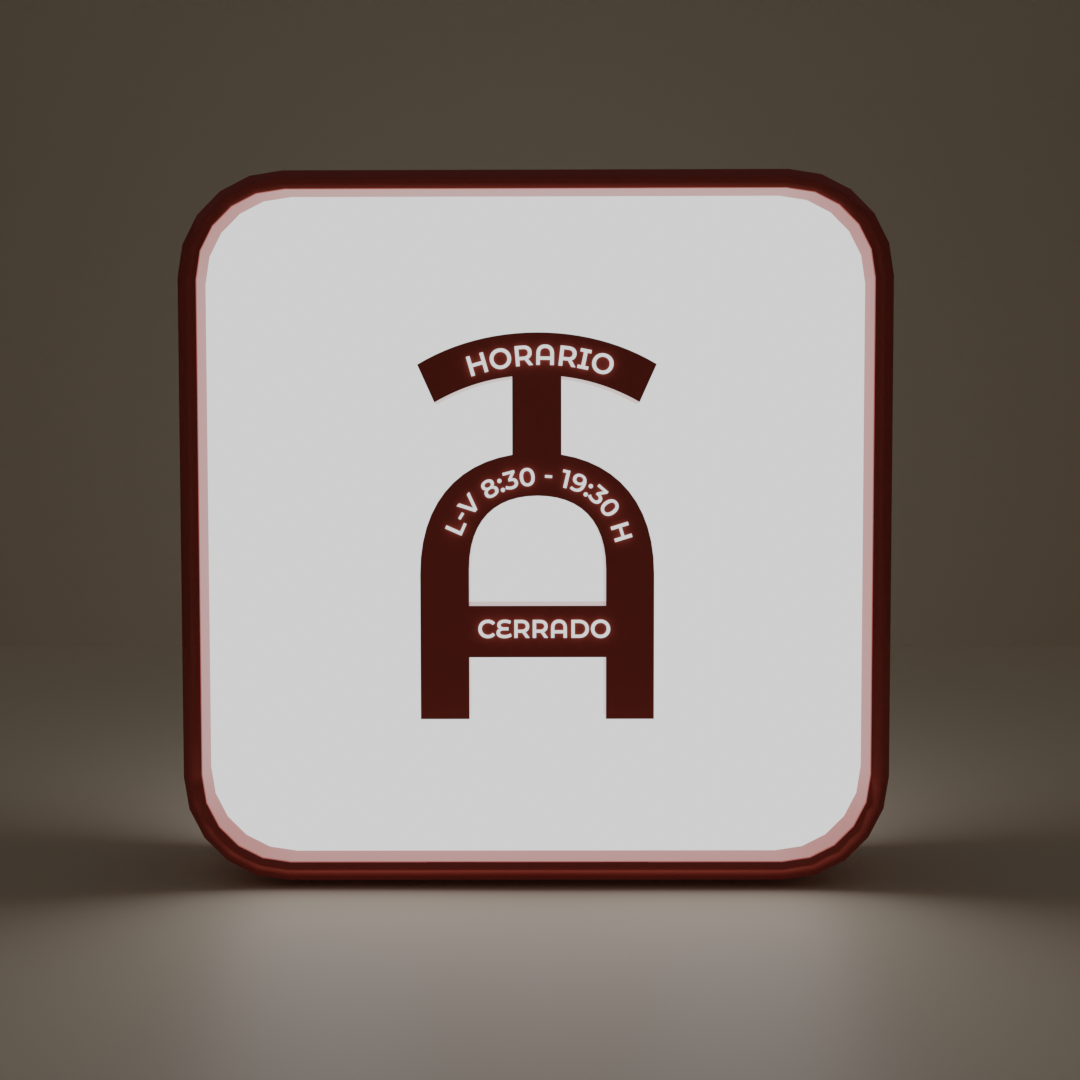 An informative Sign created with blender