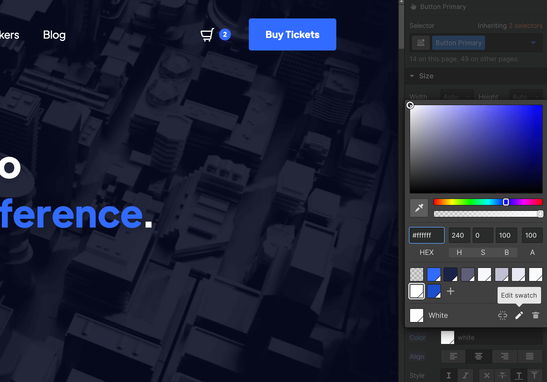 Colors - Evently Webflow Template