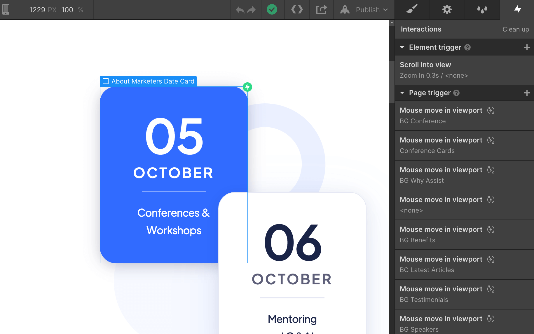 Animation - Evently Webflow Template