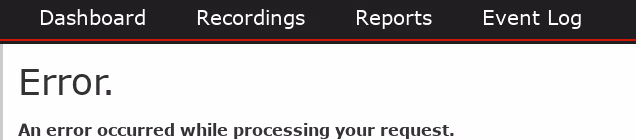 error message