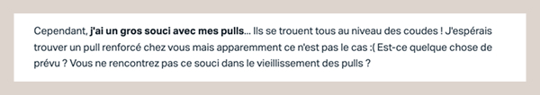 souci pull fin
