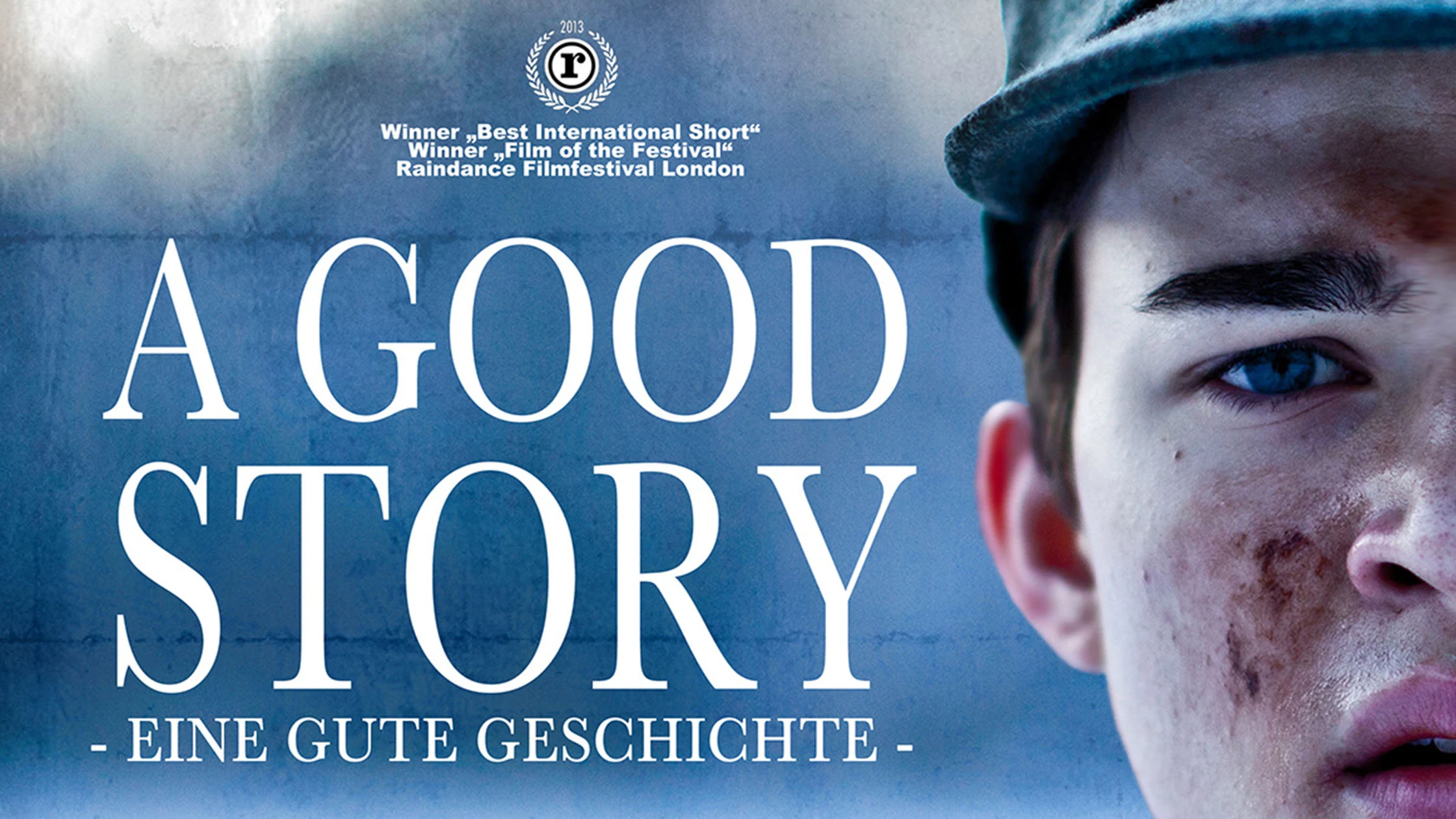 Filmproduktion Panda Pictures aus München und Ulm zum Thema Eine gute Geschichte im Fernsehen. Plakat des preisgekrönten Kurzfilms „A GOOD STORY“, der die Bedeutung der Kreation einer mitreißenden Erzählung hervorhebt.