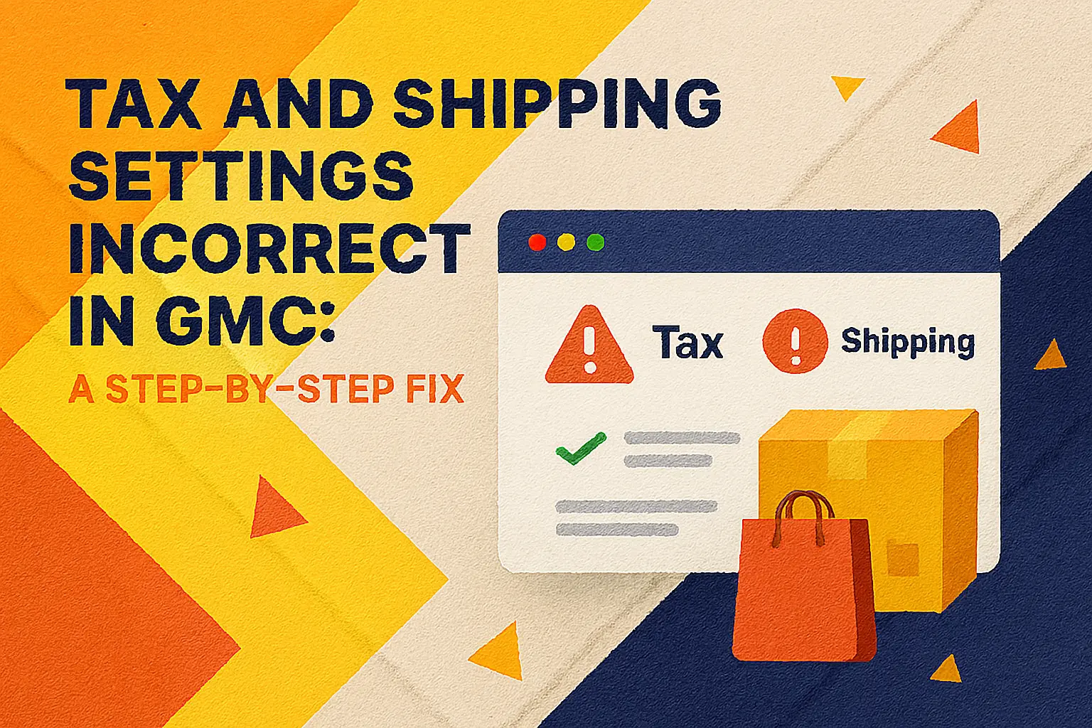 Tax and Shipping Settings Incorrect in GMC