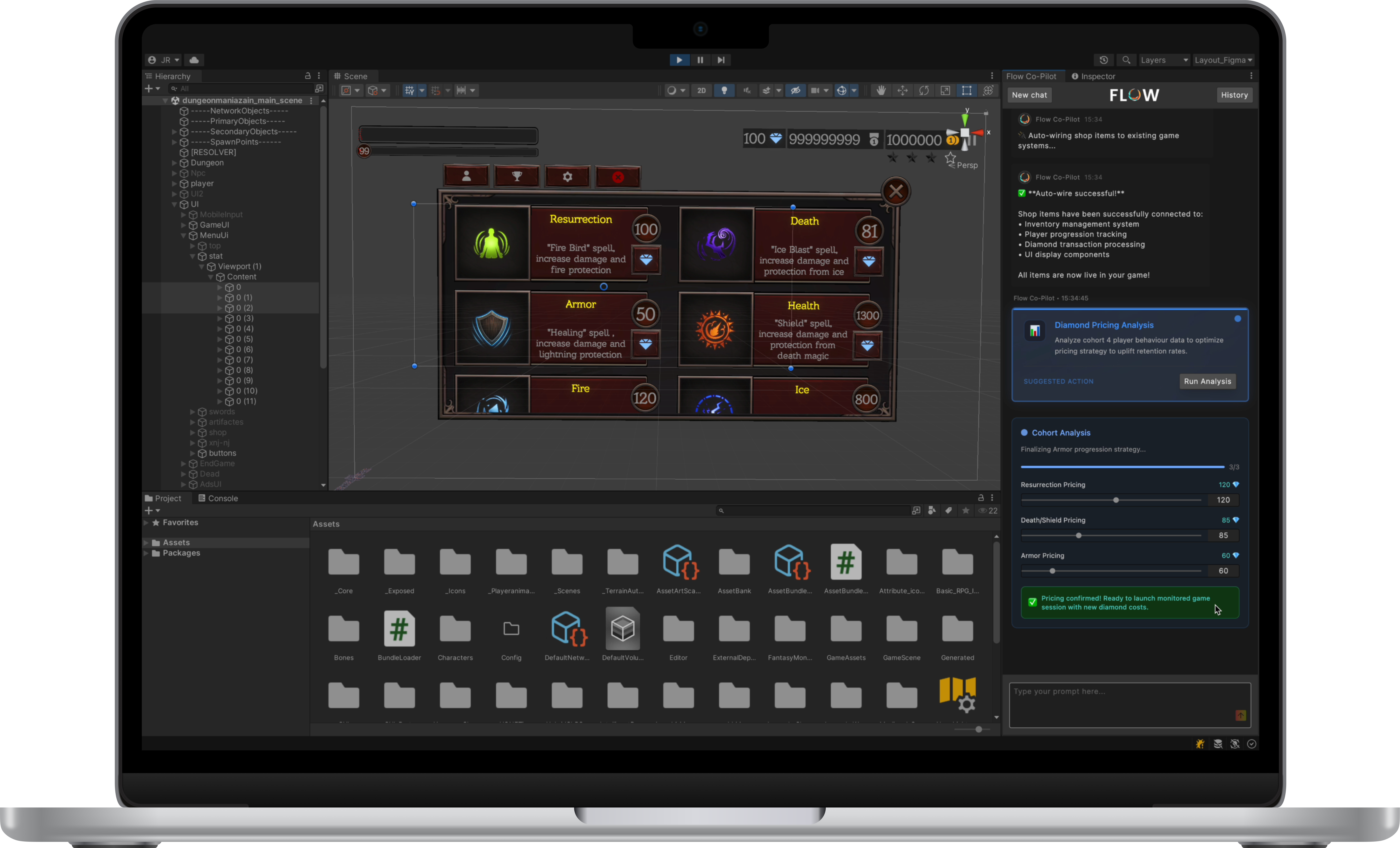 Flow co-pilot in unity