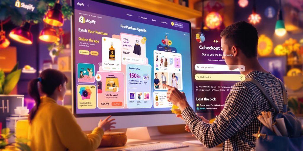 Shopify store with attractive post-purchase upsell offers.