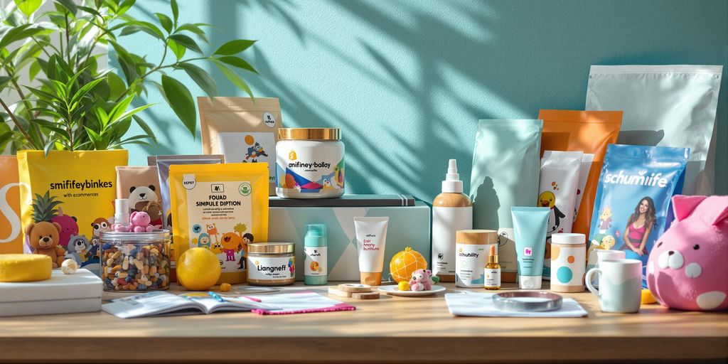 A table displaying diverse e-commerce products.