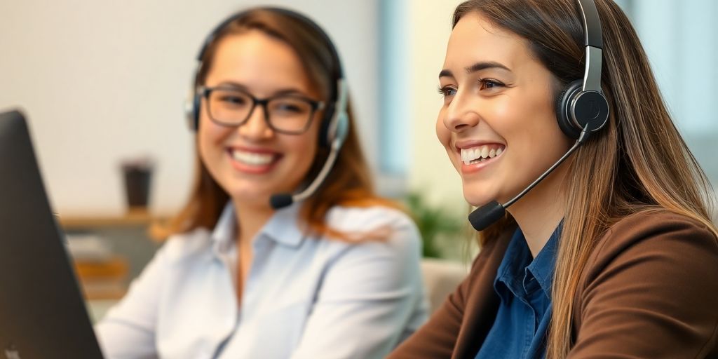 Customer service agent helping a Shopify user on a call.