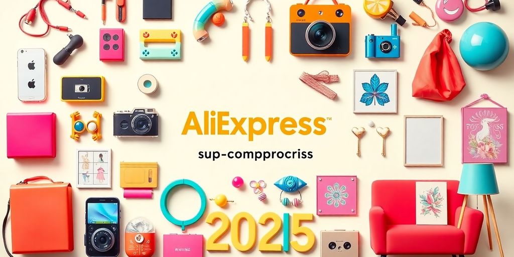 Collage of trending AliExpress products for dropshipping.