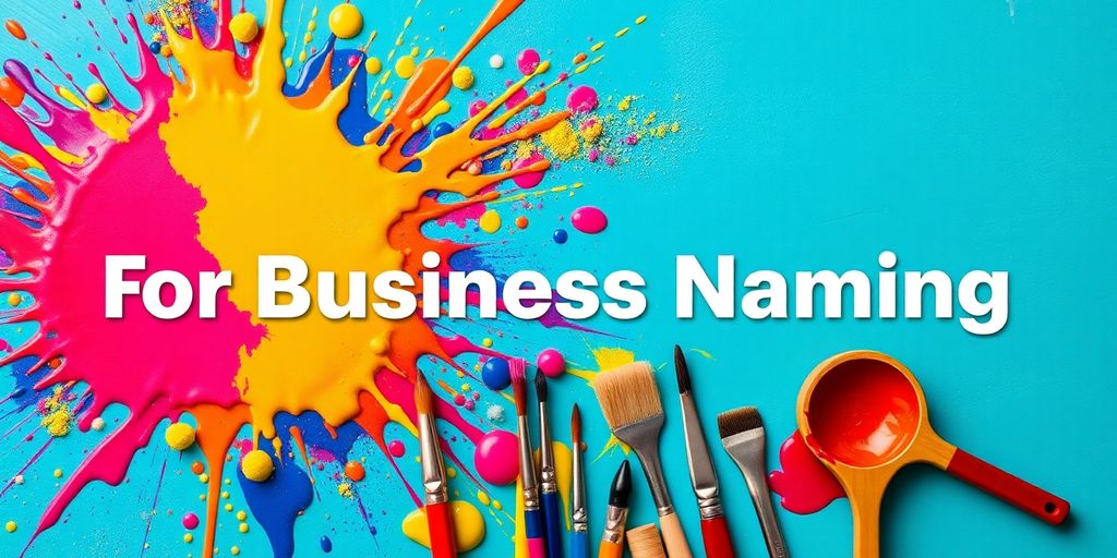 Colorful paint splashes representing creativity for business naming.