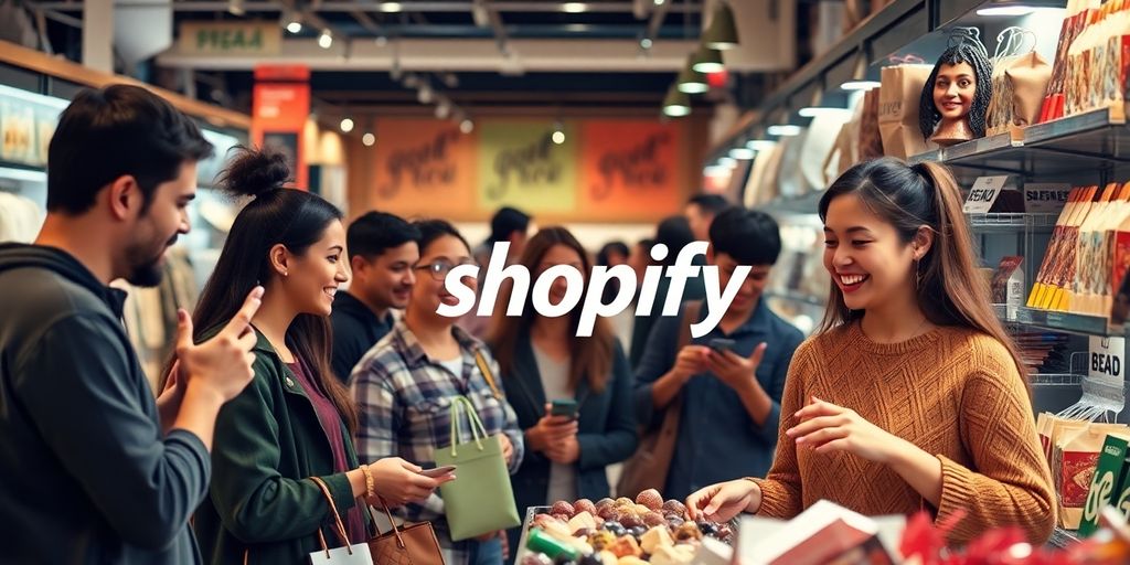 Diverse shoppers enjoying their experience on Shopify.