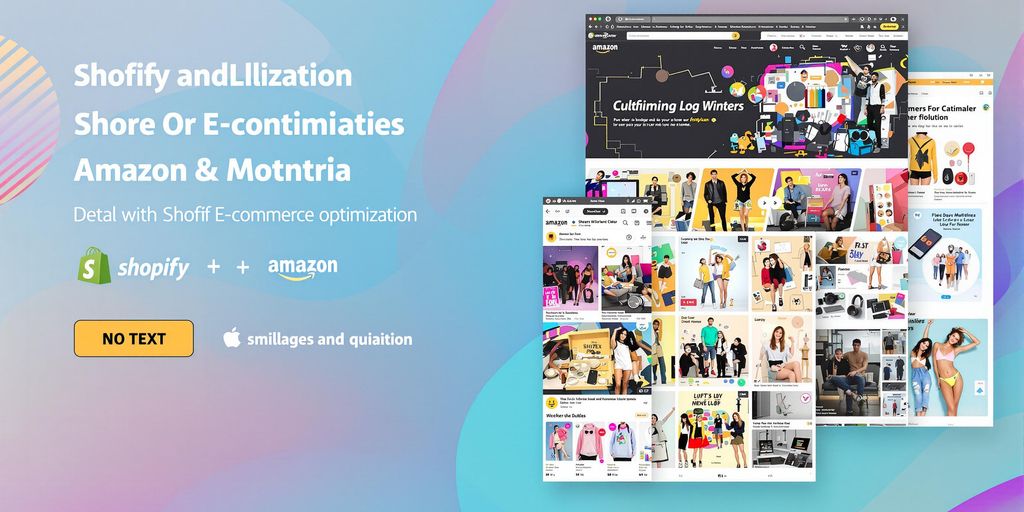 Online store layout with Shopify and Amazon integration.