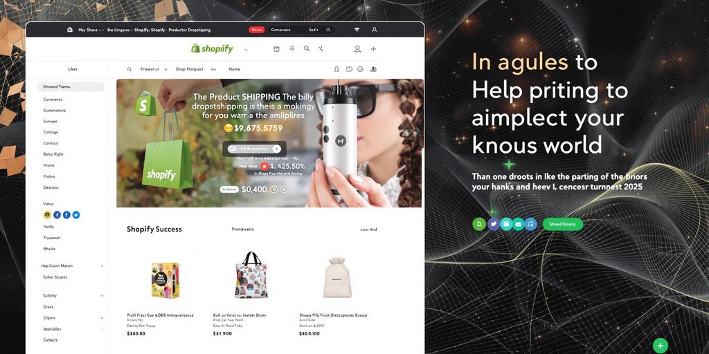 Modern Shopify storefront depicting successful dropshipping products.