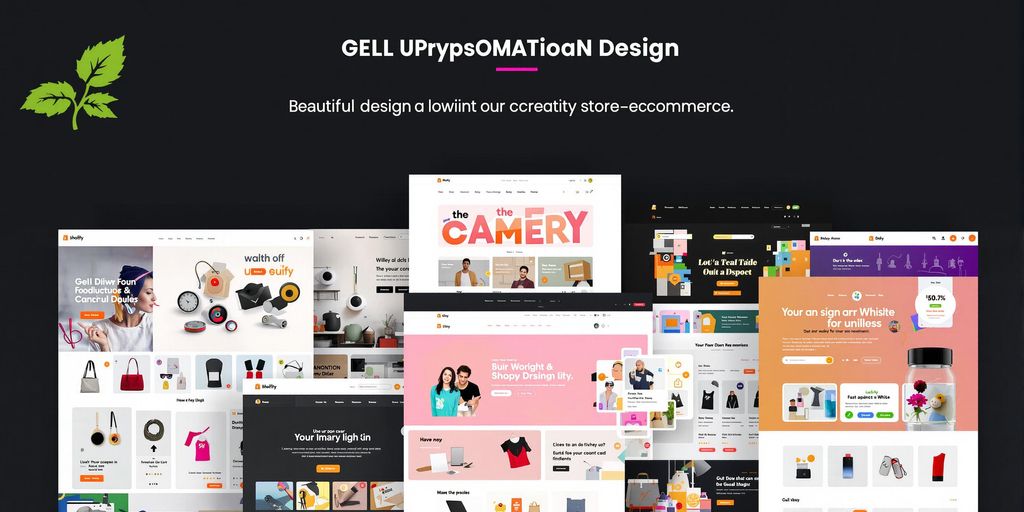 Colorful Shopify store designs for ecommerce inspiration.